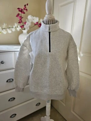 Sudadera Pullover Mujer Brezo Ligero Grueso Polar 1/4 Cremallera con Bolsillos Talla M Foto 1 de 4