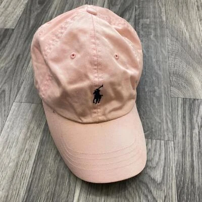 POLO RALPH LAUREN Embroidered Logo Leather Strap Back Pink Cap Women's One Size - Image 1 of 4