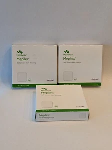 15 NEW Mepilex Silicone Thin Foam Dressing 4" x 4" 3 Box of 5~ 294199 Exp 2027 - Picture 1 of 10