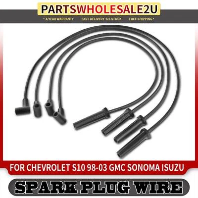 Juego de 4 cables de bujía para Chevrolet S10 GMC Sonoma 98-03 Isuzu Hombre 99-00 Foto 1 de 4
