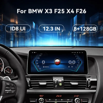 12,3'' Android 14 Autoradio Für BMW X3 F25 X4 F26 NBT CarPlay 8-Kern 8G+128GB - Bild 1 von 4