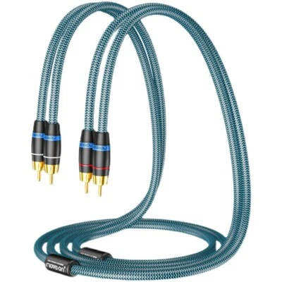 2RCA Audio Interconnect Cable 6N RCA Audio Cable Preamp CD DVD Player Amplifier - Image 1 of 4