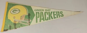 Vtg 1970's Green Bay Packers Full Size 29 Inch Pennant See Photos For Condition  - Picture 1 of 9