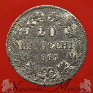Falso d'Epoca Stato Pontificio Pio IX 20 Baiocchi 1865 - Picture 1 of 2