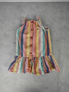 Calvin Klein Toddler Girls 100% Cotton Striped Woven Dress Size 4T (NWOT) - Picture 1 of 10