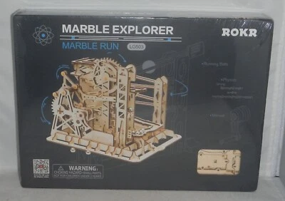 ROKR Coaster Explorer Marble Run 3D Wooden Puzzle Mechanical Model Kit LG503 - Image 1 of 4