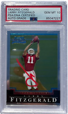 LARRY FITZGERALD SIGNED 2004 BOWMAN CHROME ROOKIE CARD #118 RC PSA/DNA AUTO 10