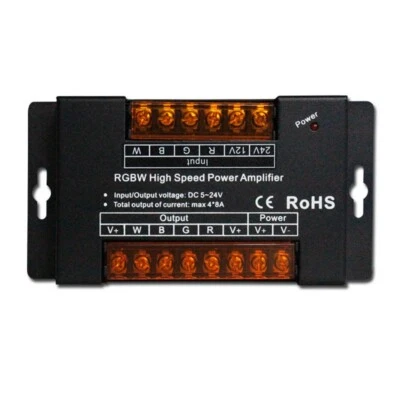 DC 5V -24v LED RGBW RGB Amplifier 32A Led Strip Power Repeater light controller - Image 1 of 4