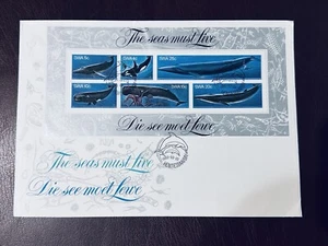South West Africa 1980 FDC WHALES MINISHEET - Picture 1 of 2