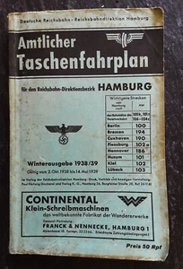 DR Taschenfahrplan Rbd Hamburg Winter 1938/39 - Bild 1 von 20