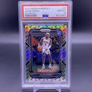 PSA 10! 🚨 2022-23 Panini Prizm Monopoly Jalen Duren RC Go Space SSP Rookie #27 - Picture 1 of 2