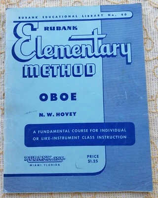 Rubank Elementary Method for Oboe Fundamental Course Music Notes No. 40 - Image 1 of 3