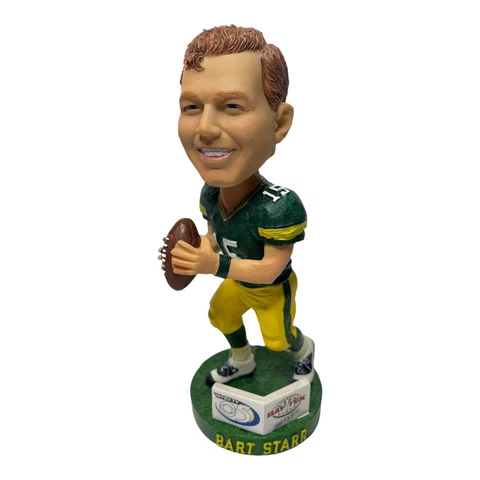 2014 Bart Starr #15 Green Bay Packers Bobblehead Blizzard SGA 6.75" Tall WFRV Cover