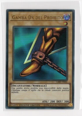 Yugioh ITALIAN Right Leg of the Forbidden One LART-EN002 IT002 Ultra 1st ED LP - Image 1 of 2