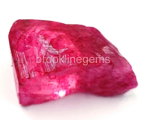 Dyed Natural Red Ruby 250 Ct Uncut Rough EGL Certified Loose Gemstone 5ARX - Picture 1 of 10