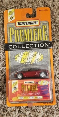 MJ7 Matchbox - 1997 World Class Premiere 16 - Corvette Stingray III - Red - Image 1 of 3