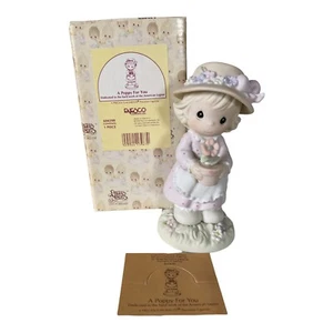 Precious Moments Porcelain Figurine A Poppy For You 1994  American Legion in Box - Picture 1 of 5