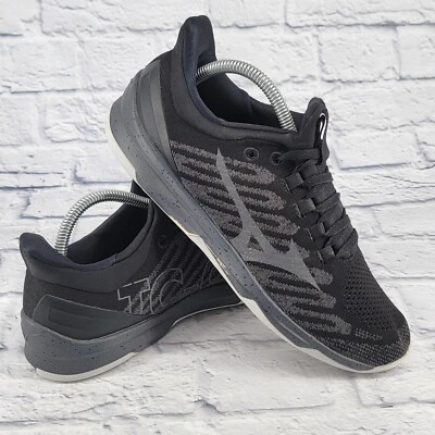 Zapatillas deportivas Mizuno TC-01 cómodas para correr planas para mujer talla 9,5 negras grises Foto 1 de 4