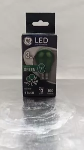 Nine (9) GE LED A15 3 Watt Green Bulb - Picture 1 of 8