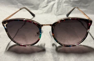 ELLE Sunglasses WEL01SG01 RO 38mm Copper Cat Eye Oversized Metal Frame - Picture 1 of 10