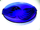 Moderne Blaue Glasschale Im Design Der 90Iger Jahre
