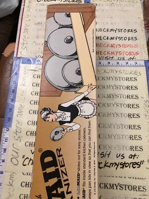 Nuevo gabinete organizador de tapa-maid vintage estante de almacenamiento deslizable EE. UU. Foto 1 de 4