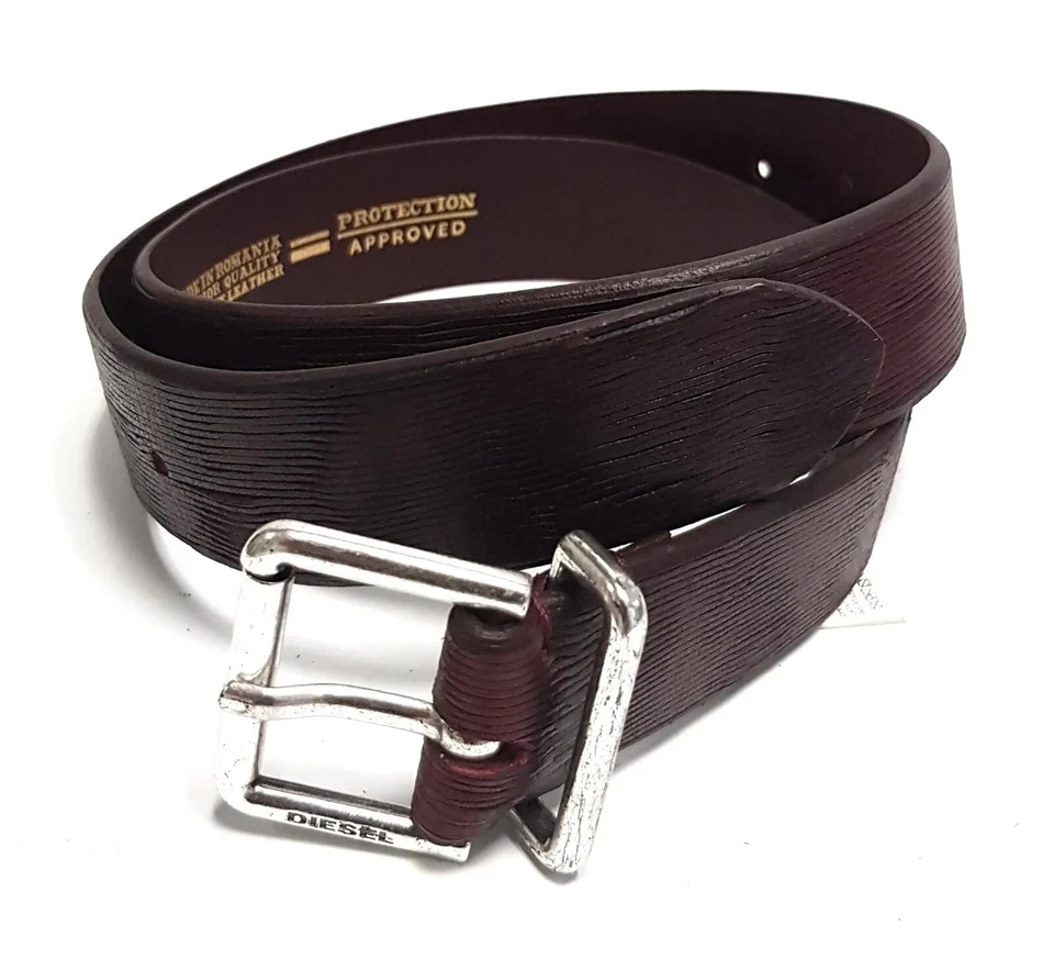 DIESEL Leder Designer Gürtel BHELO Leather Belt Riemen Cintura 85cm 34mm #79 - Bild 1 von 4