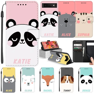 Cartoon Animals Personalised Leather Case Cover For Google Pixel 8A 10 6 7 9 Pro — 第 1/4 张图片