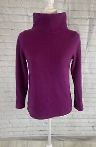 Boden Womens Regina Sweater Size 4 Wool Pullover Jumper Mock Neck Purple Fuchsia