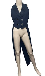 Gianni Versace Couture Vintage Medusa Negro Esmoquin Top Chaleco Chaqueta IT 44/8 - Imagen 1 de 10