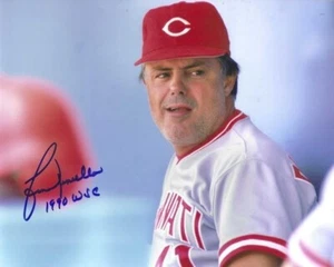 Autographed 8x10 LOU PINIELLA "1990 WSC" Cincinnati Reds photo w/COA - Picture 1 of 1