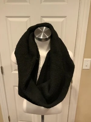 Maeve Anthropologie Black Rib Knit Infinity Scarf, One Size O/S NWT $130 - Image 1 of 4