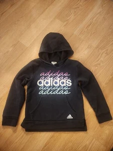 Adidas Sweatshirt Hoodie Girls Size 6 Long Sleeve Casual Activewear Logo - Picture 1 of 3