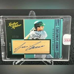 2019 Panini Leather & Lumber Jose Canseco Lumber Signatures Autographed Card /20 - Picture 1 of 4