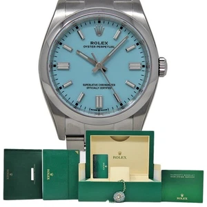 Rolex Oyster Perpetual TURQUOISE 36mm 126000 Automatic Steel *CARD 2025* #RL549 - Picture 1 of 5