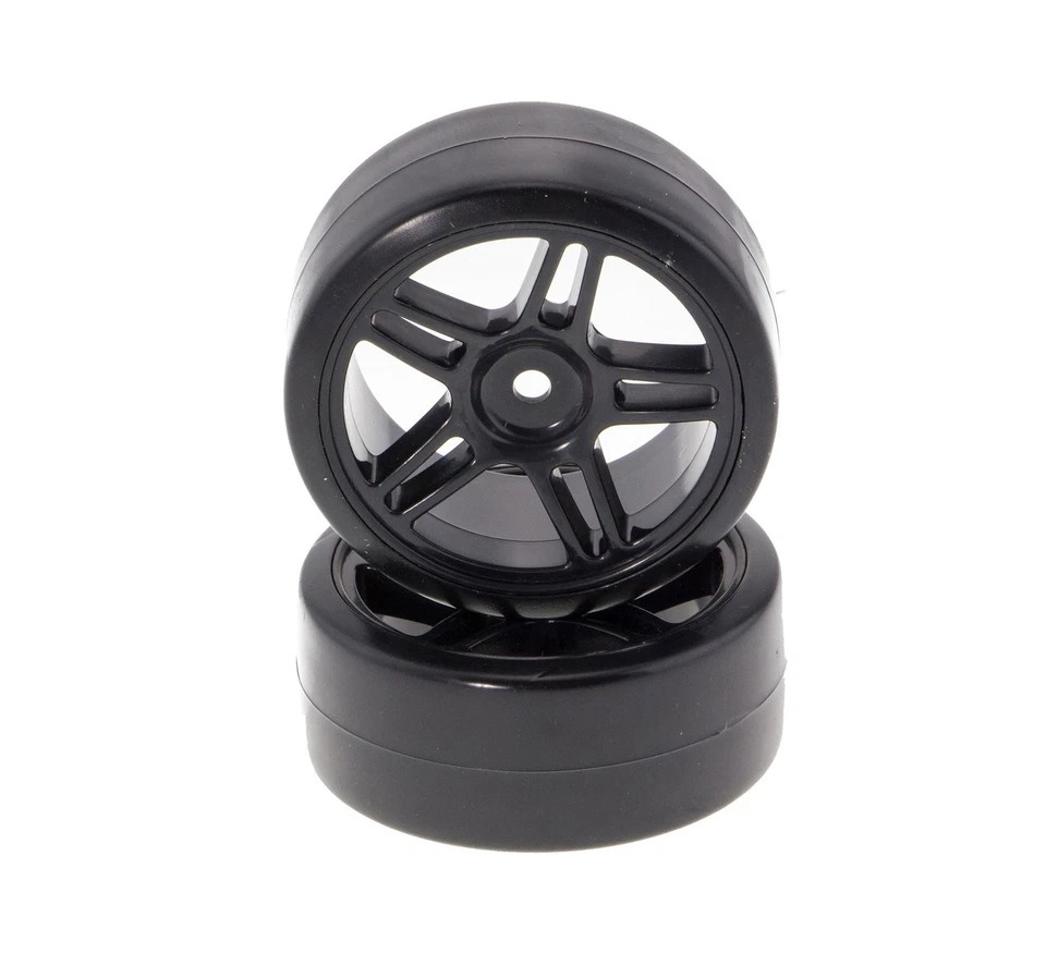 Drifträder Driftreifen 1:10 Schwarz Felgen Doppelspeiche Drift Räder Reifen - Bild 1 von 1