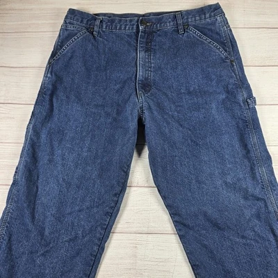Pantalones de mezclilla Wrangler vintage para hombre 38x30 forrados de vellón carpintero edición auténtica 94GRWST Foto 1 de 4