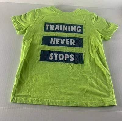 Boys Xersion T-Shirt Size XS 6/7 Short Sleeve Top Green School Summer - Image 1 of 4