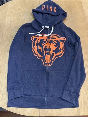 Victoria's Secret PINK Chicago Bears SCORE ONE  MORE Hoodie Zip Up XSmall K19 - Image 1 of 4