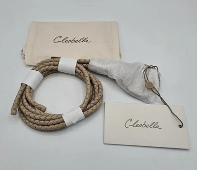 BRAND NEW Cleobella Accessories XS/S 41" Genuine Leather Loop Skinny Belt Cream - Image 1 of 4