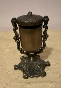 19th Century Antique 1862 Patent Cast Iron and Brass Acorn Match Safe RARE - Picture 1 of 5