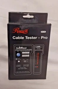 Rosewill Cable Tester - Pro RTK-007, TESTS 10BASE, RJ-11/45/12, 258A, 568A/B NEW - Afbeelding 1 van 2