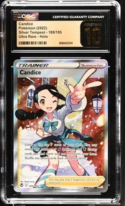 2022 POKEMON SWORD & SHIELD SILVER TEMPEST #189 FULL ART/CANDICE CGC Pristine 10 - Picture 1 of 3