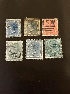 6 Francobolli Stati Australiani Nuovi Galles del Sud Usati - Lotto A-79786 - Foto 1 di 1