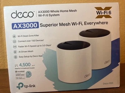 TP-Link Deco AX3000 WiFi 6 Mesh System, 4500 Sq.Ft, 3000 Mbps, 2-Pack - Image 1 of 4