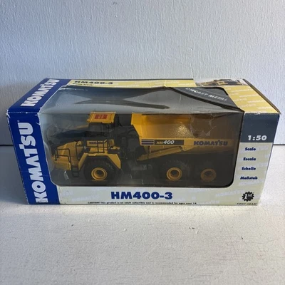 First Gear Komatsu HM400-3 Diecast Metal Dump Truck 1/50 Model Wells Fargo - Image 1 of 4