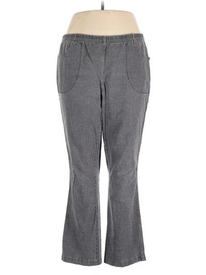 JMS Collection Women Gray Casual Pants 2X Plus - Image 1 of 2