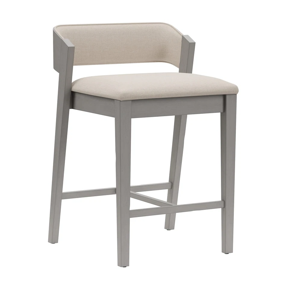 Hillsdale Dresden Wood Counter Height Stool, Distressed Gray - Image 1 of 4