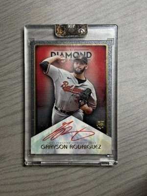 2023 Topps Diamond Icons Grayson Rodriguez Rookie Card Auto RC Red #5/5 Orioles - Image 1 of 2
