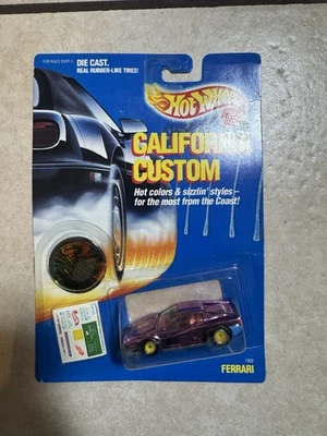 Vintage 1989 Hot Wheels Ferrari California Custom Ferrari #3 Pink Chrome - image 1 of 4